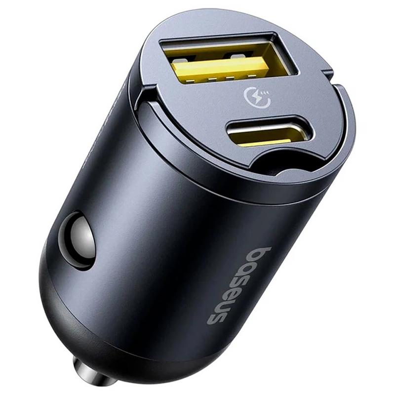 Автомобільний зарядний пристрій Baseus Tiny Star Mini 30W (1×USB-A / 1×USB-C) (C00035001121) Cosmic Black