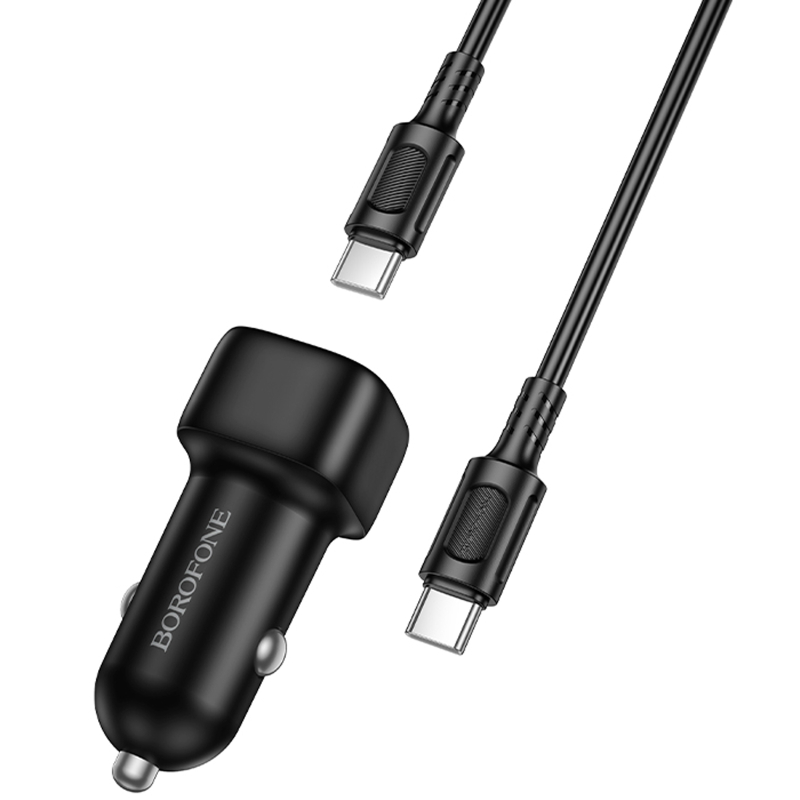 Автомобільний зарядний пристрій Borofone BZ34A Cloud PD 20W (1×USB-C) + кабель USB-C → USB-C