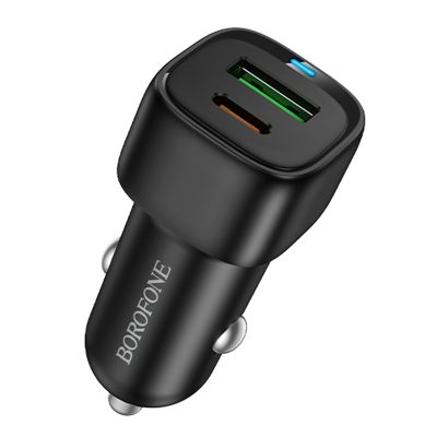 Автомобільний зарядний пристрій Borofone BZ34B Cloud PD 20W + QC 3.0 total 38W (1×USB-A / 1×USB-C)