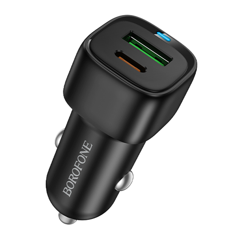 Автомобільний зарядний пристрій Borofone BZ34B Cloud PD 20W + QC 3.0 total 38W (1×USB-A / 1×USB-C)