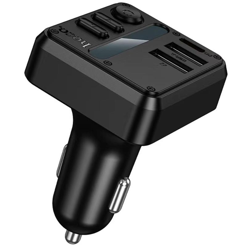 Автомобільний зарядний пристрій FM модулятор Hoco E89 Libre PD 30W + QC 3.0 total 45W (1×USB-A / 1×USB-C) Black