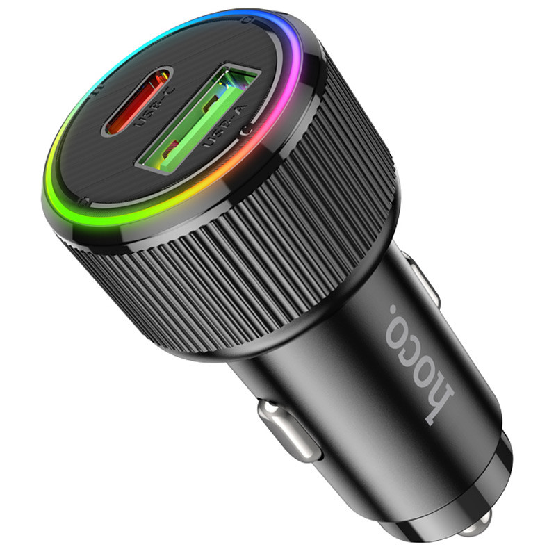 Автомобільний зарядний пристрій Hoco NZ14A Guerrero PD 20W + QC 3.0 (1C1A) Black