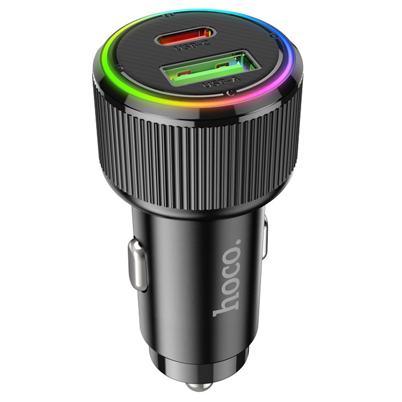 Автомобільний зарядний пристрій Hoco NZ14A Guerrero PD 20W + QC 3.0 (1C1A) Black