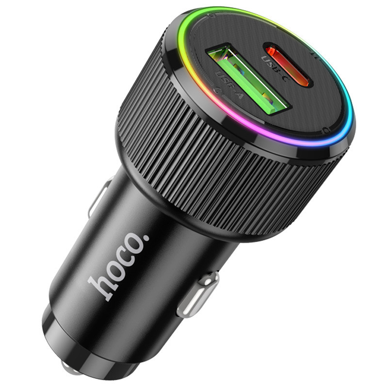 Автомобільний зарядний пристрій Hoco NZ14A Guerrero PD 20W + QC 3.0 (1C1A) Black