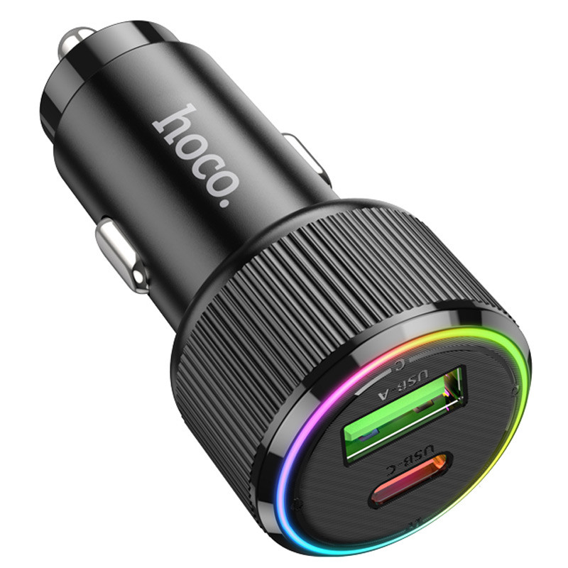 Автомобільний зарядний пристрій Hoco NZ14A Guerrero PD 20W + QC 3.0 (1C1A) Black