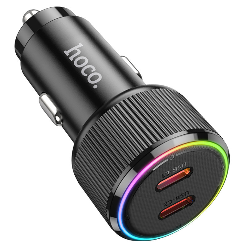 Автомобільний зарядний пристрій Hoco NZ14B Guerrero PD 50W (2C) Black