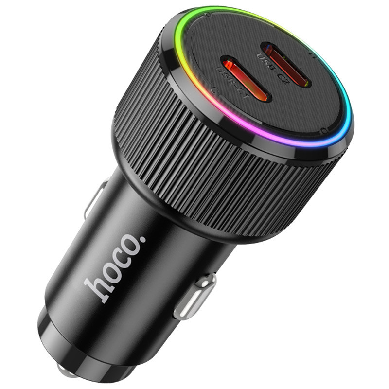 Автомобільний зарядний пристрій Hoco NZ14B Guerrero PD 50W (2C) Black