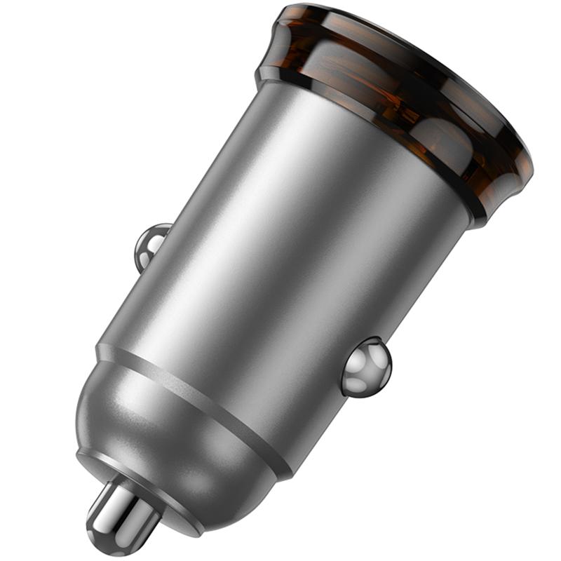 Автомобільний зарядний пристрій Hoco NZ16 Rigorous PD 30W (1×USB-C) Metal grey