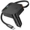 АЗП Hoco NZ18 Guardian PD65W with retractable cable (1USB-A/2C) Black