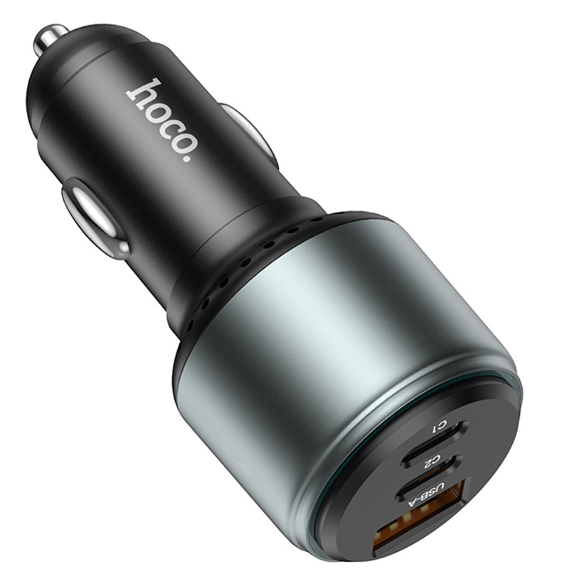 Автомобільний зарядний пристрій Hoco NZ9 Galloper 95W (1×USB-A / 2×USB-C) Black