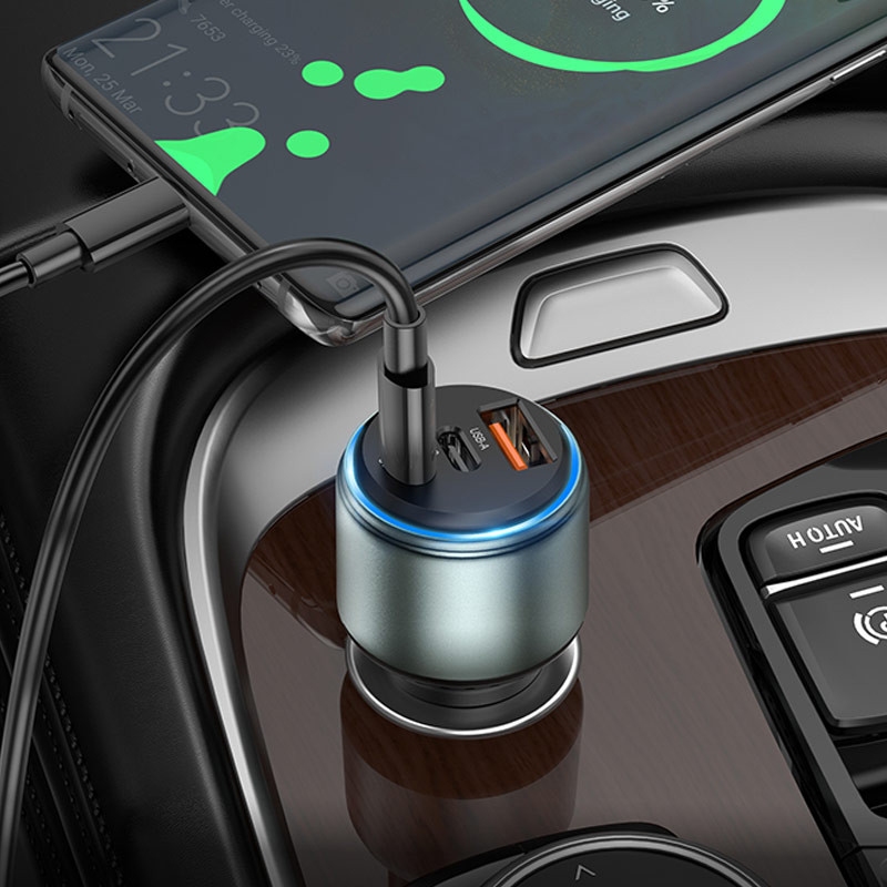 Автомобільний зарядний пристрій Hoco NZ9 Galloper 95W (1×USB-A / 2×USB-C) Black
