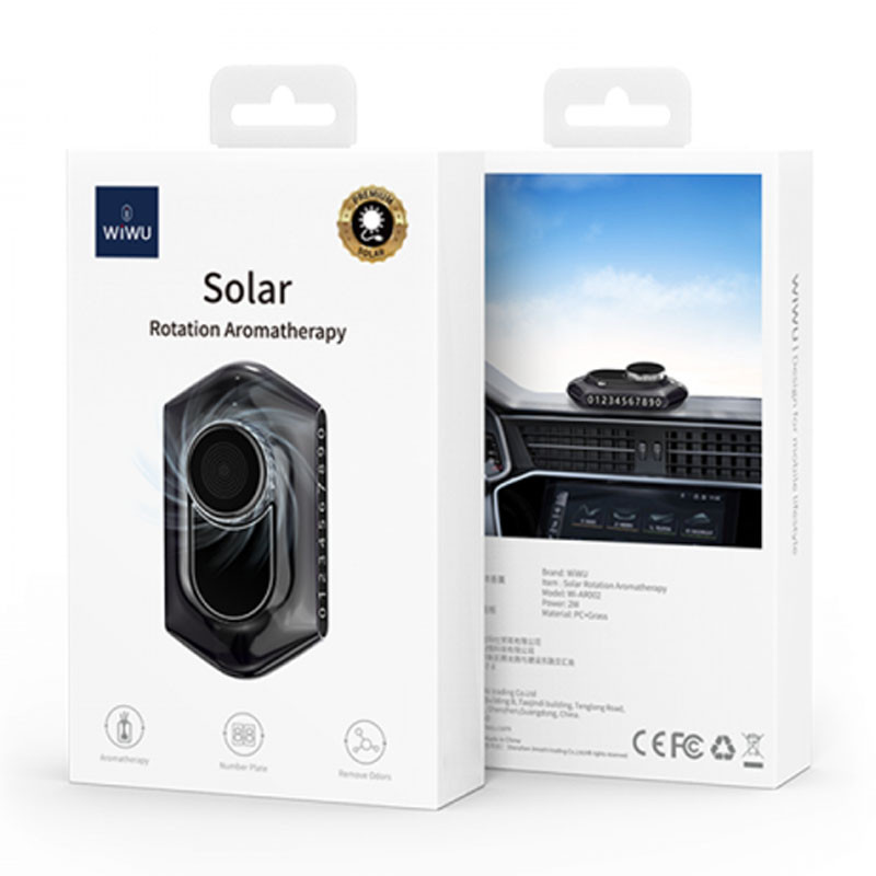 Ароматизатор у машину WIWU Wi-AR002 Solar Rotation Aromatherapy Black