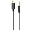 Аудіо кабель Aux Baseus Yiven Type-C Male to 3.5mm Male M01 (1m) (CAM01-01) Black