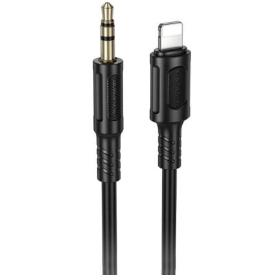 Аудіо кабель Aux Borofone BL25A Nice (Lightning to AUX 3.5mm) (1 м) Black