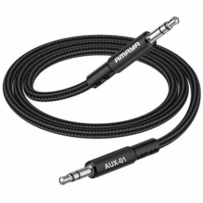 Аудіо кабель Aux Amaya AUX-01 (1 м) Black