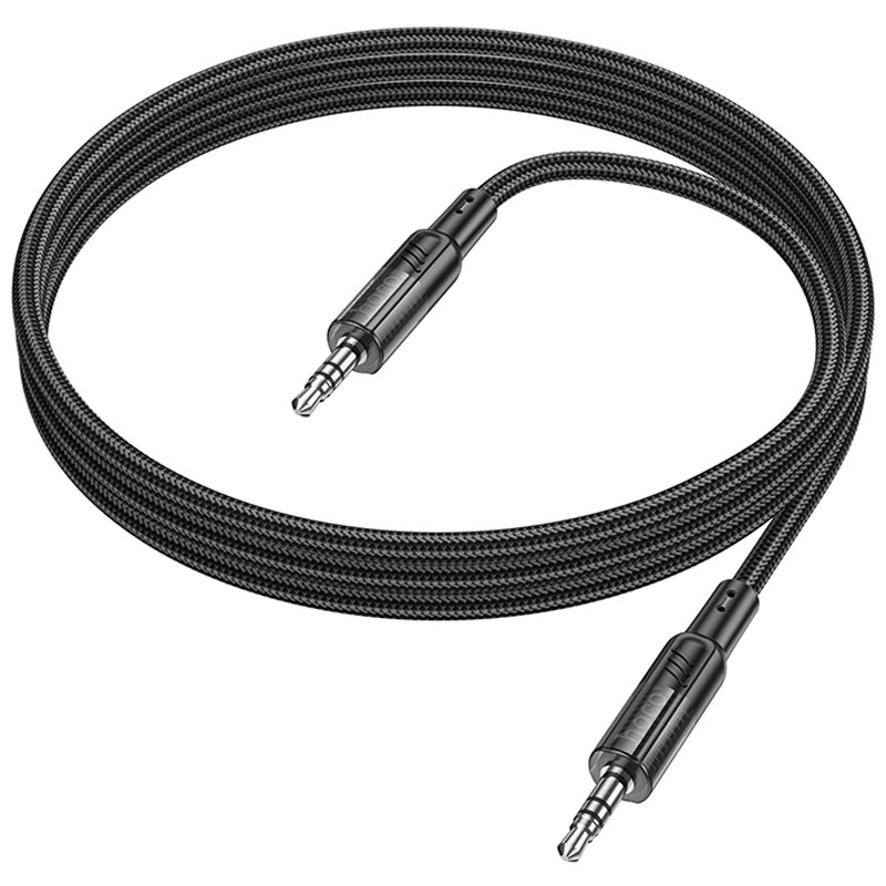 Аудіо кабель Aux Hoco UPA27 Spirit transparent (1.2 м) Black