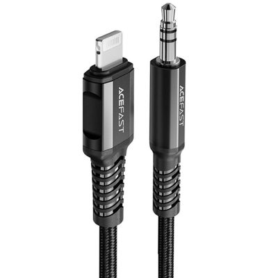 Аудіо кабель Aux Acefast C1-06 (Lightning to AUX 3.5mm) (1 м) Black