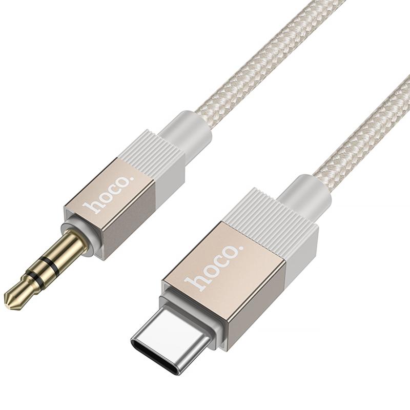 Аудіо кабель Aux Hoco UPA32B Clever digital (USB-C to AUX 3.5mm) (1 м) Gold