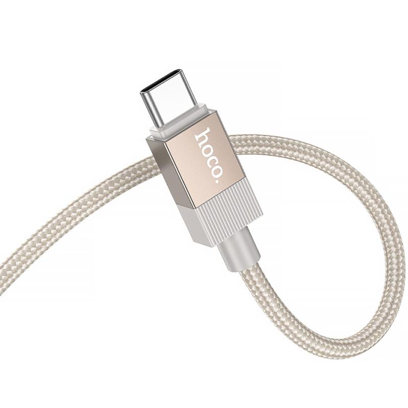 Аудіо кабель Aux Hoco UPA32B Clever digital (USB-C to AUX 3.5mm) (1 м) Gold