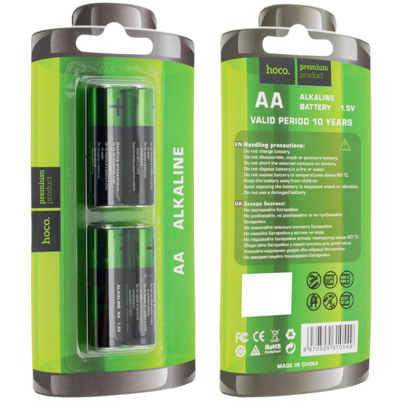 Батарейки Hoco AA (LR6) Alkaline 4 pcs Black