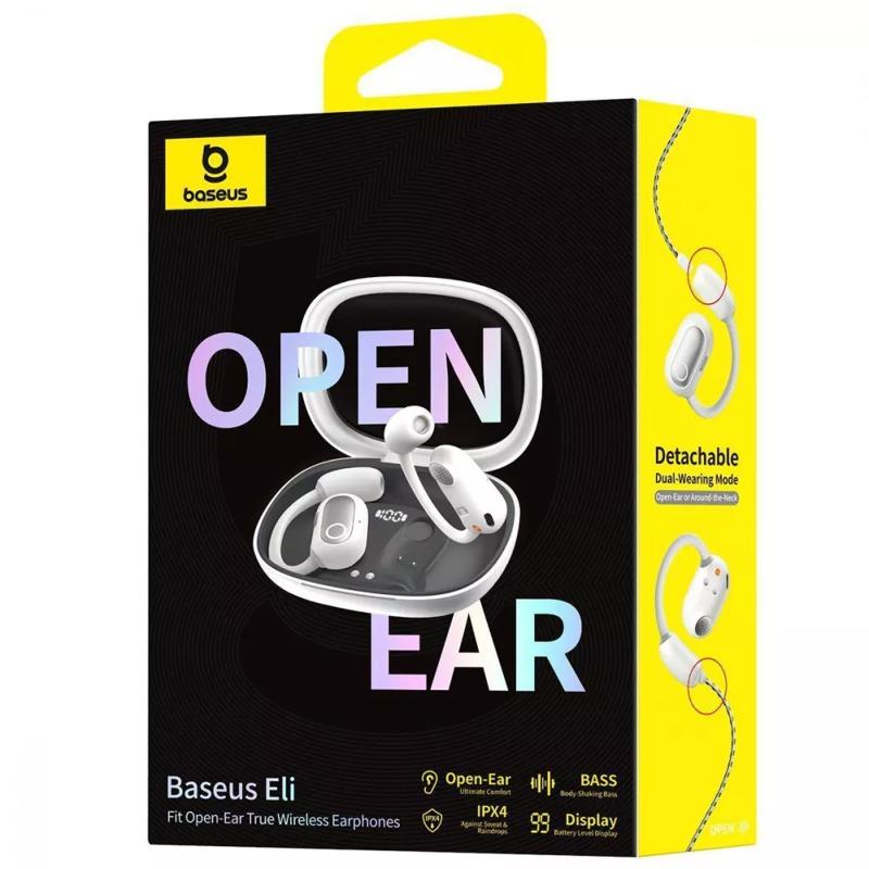Бездротові TWS навушники Baseus Eli Fit OS Open-Ear (A00073200) Moon White