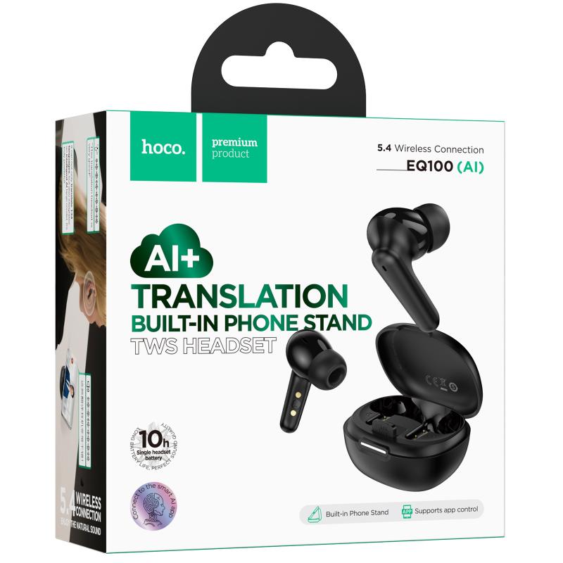 Бездротові TWS навушники Hoco EQ100 Intelligent AI translation (App)