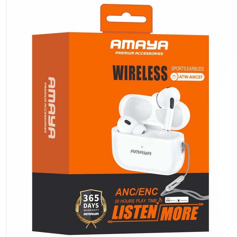 Бездротові TWS навушники Amaya ANC07 ANC + ENC White