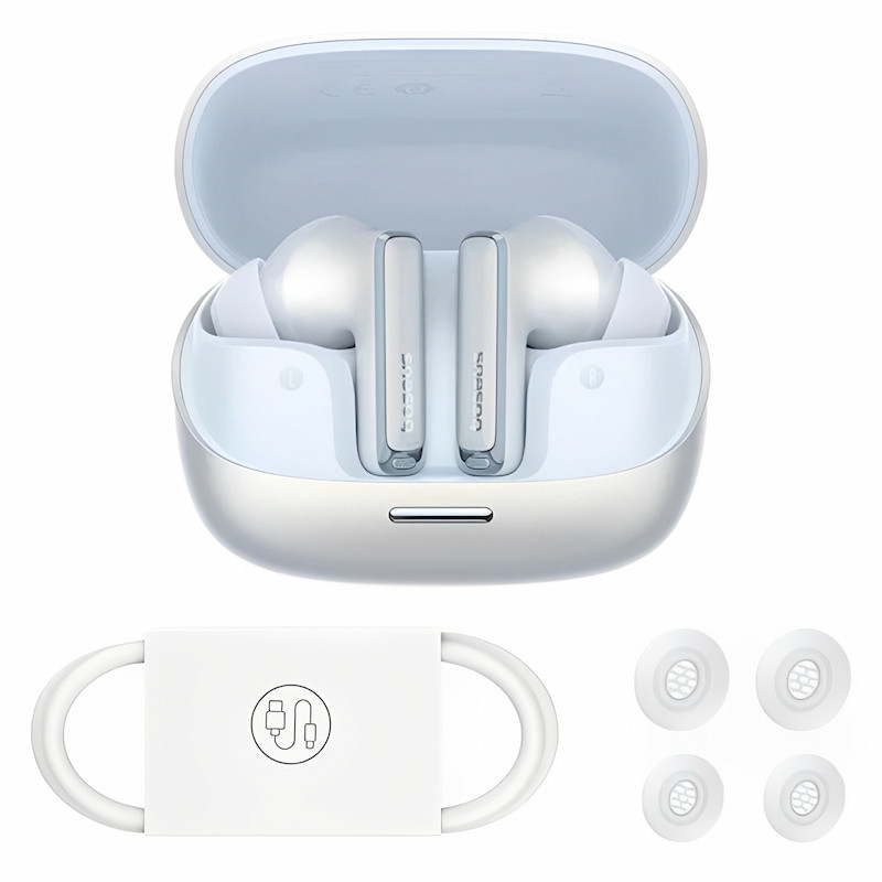 Бездротові TWS навушники Baseus OS Bowie M2s Pro (A00051801) Moon White