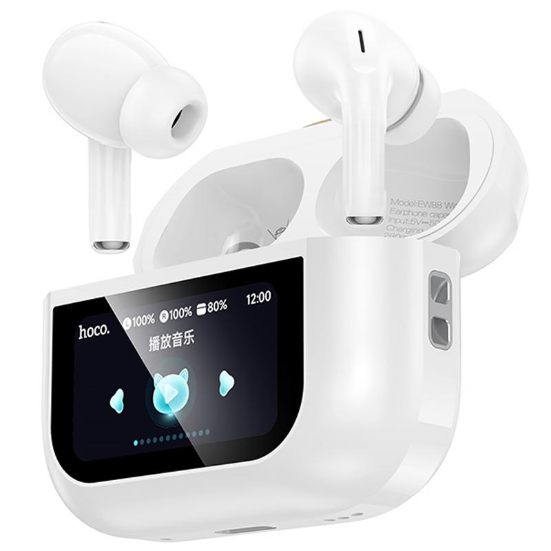 Бездротові TWS навушники Hoco EW88 Rampino with Touch Screen ANC White