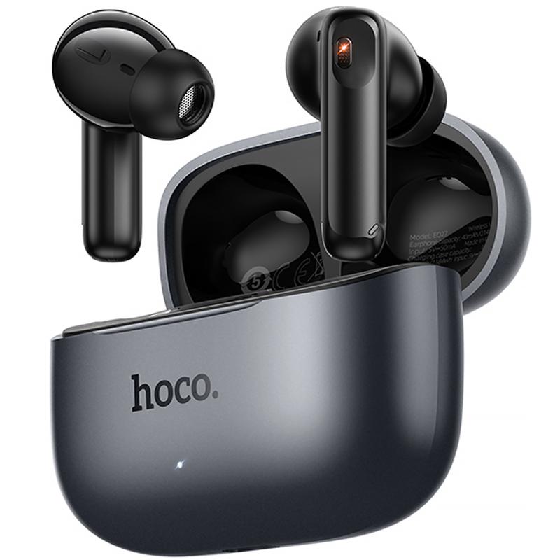 Бездротові TWS навушники Hoco EQ27 Fun ANC + ENC + smart AI translation Metal gray