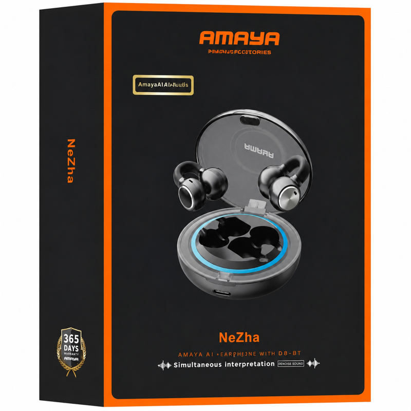 Бездротові TWS навушники Amaya AI-20 Intelligent AI translation Black