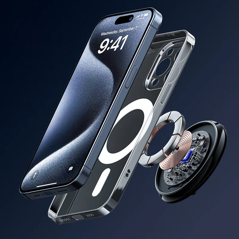 Бездротовий зарядний пристрій Acefast E19 3in1 QI2 22.5W Black