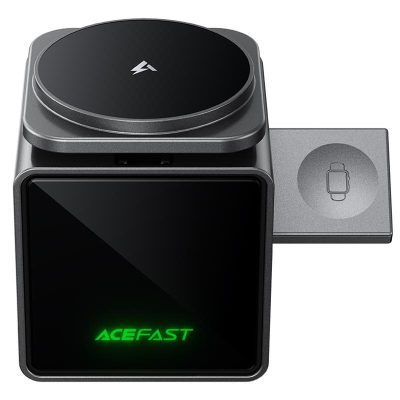 Бездротовий зарядний пристрій Acefast E34 desktop 3in1 15W Gray