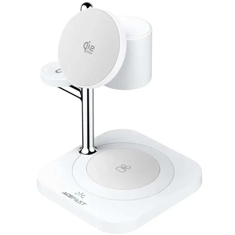 Бездротовий зарядний пристрій Acefast E39 desktop 4in1 Qi2 32.5W White