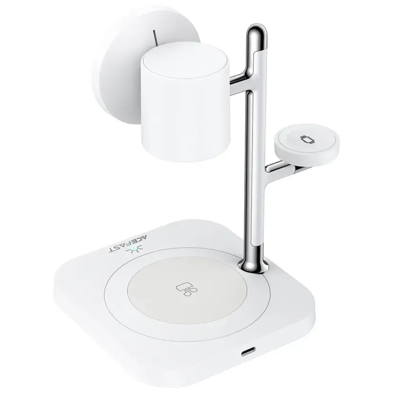 Бездротовий зарядний пристрій Acefast E39 desktop 4in1 Qi2 32.5W White