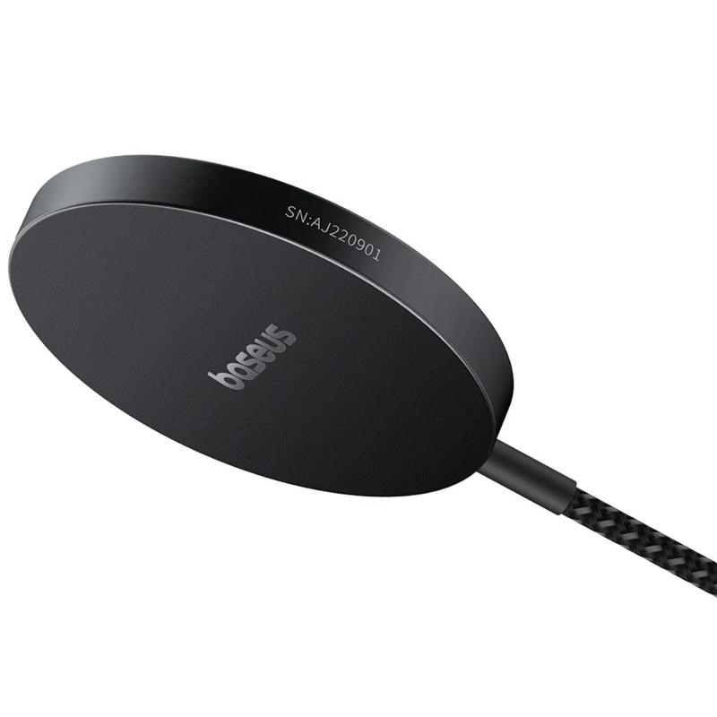 Бездротовий зарядний пристрій Baseus Simple Mini4 Air Magnetic Qi2 15W (P102782)
