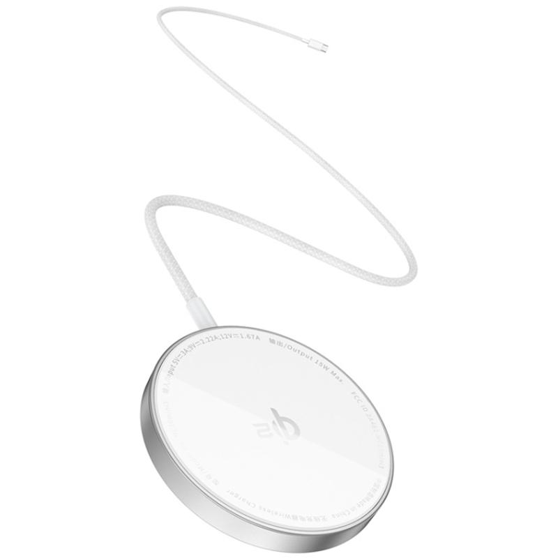 Бездротовий зарядний пристрій Baseus Simple Mini4 Air Magnetic Qi2 15W (P102782)