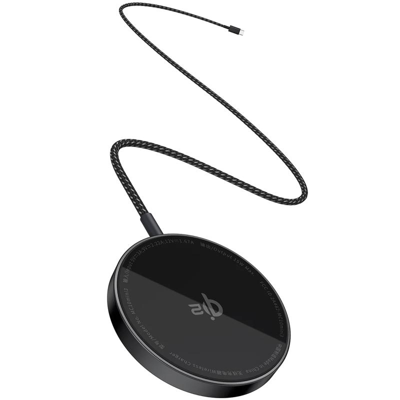 Бездротовий зарядний пристрій Baseus Simple Mini4 Air Magnetic Qi2 15W (P102782)