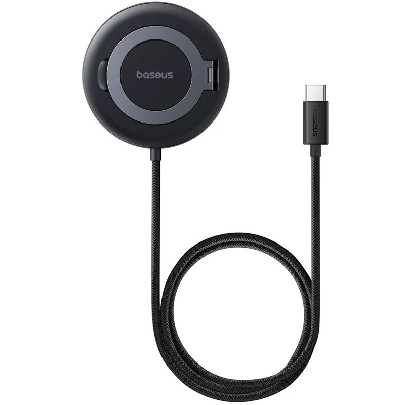 Бездротовий зарядний пристрій Baseus Simple Mini4 Qi2 15W (P10273300121-0) Cosmic Black