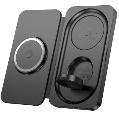 Бездротовий зарядний пристрій Hoco CQ13 Triumph 3in1 15W folding Black