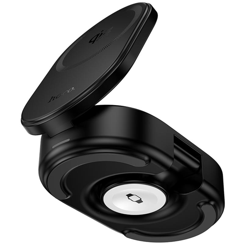 Бездротовий зарядний пристрій Hoco CQ23 Pole 2in1 QI2.2 25W Black