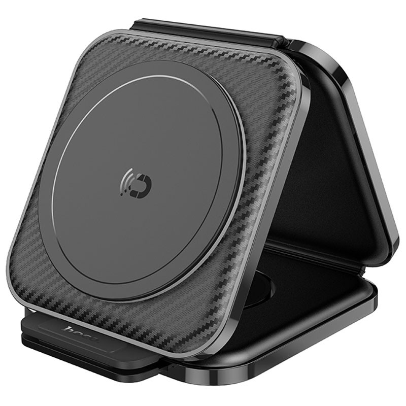 Бездротовий зарядний пристрій Hoco CQ4 Unique 3in1 15W Black
