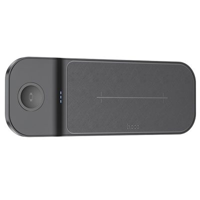 Бездротовий зарядний пристрій Hoco CQ6 Power 3in1 23W (for Samsung Watch) Black
