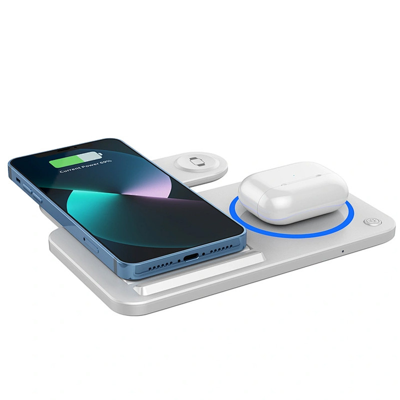 Бездротовий зарядний пристрій WIWU W020 Foldable 3in1 15W White