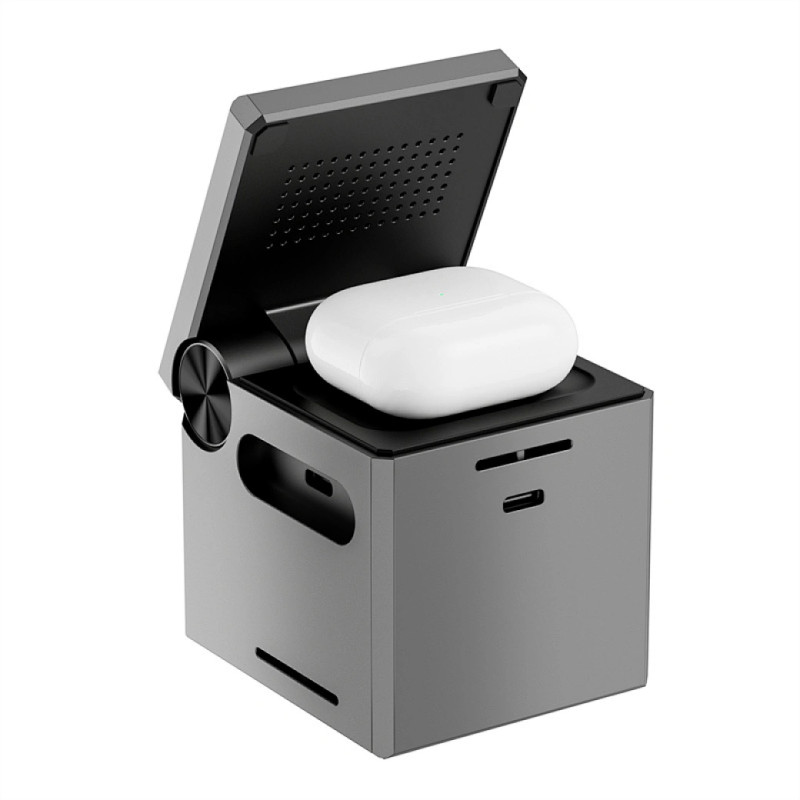 Бездротовий зарядний пристрій WIWU W030 Planeta Trio 3in1 15W Gray