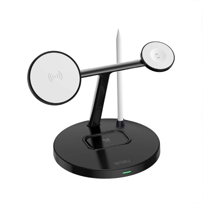 Бездротовий зарядний пристрій WIWU W032 Magnetic 4in1 15W Black