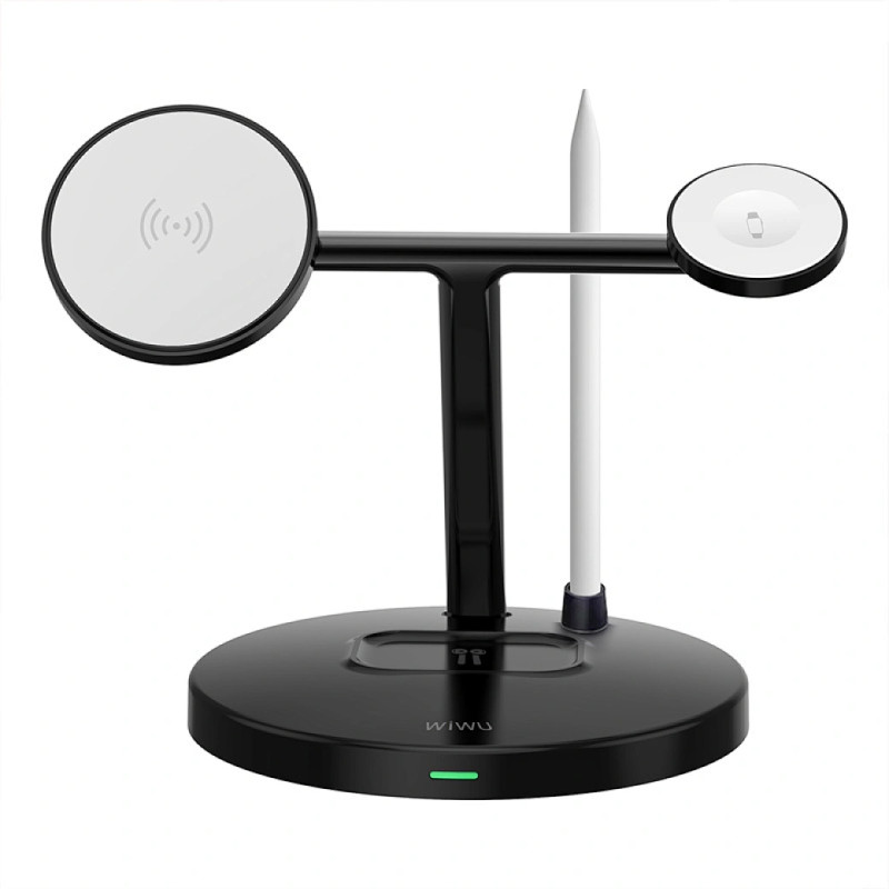 Бездротовий зарядний пристрій WIWU W032 Magnetic 4in1 15W Black