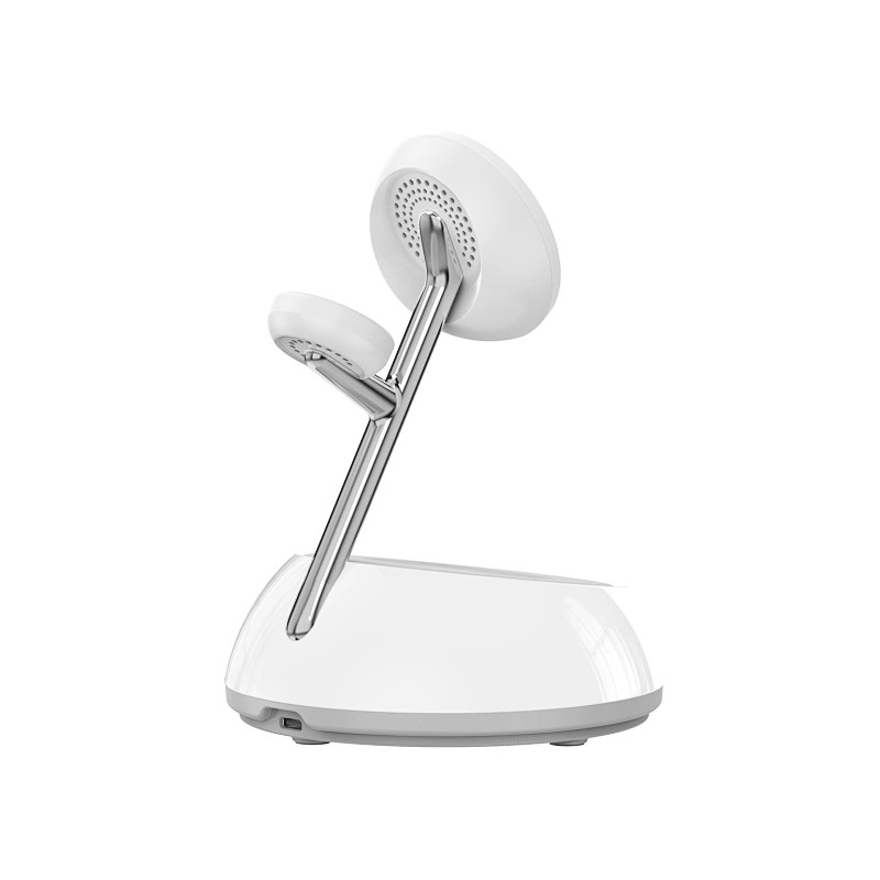 Бездротовий зарядний пристрій WIWU W036 Aurora 3in1 QI2 15W White