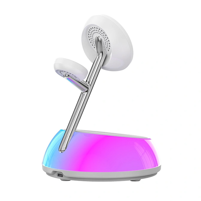 Бездротовий зарядний пристрій WIWU W036 Aurora 3in1 QI2 15W White