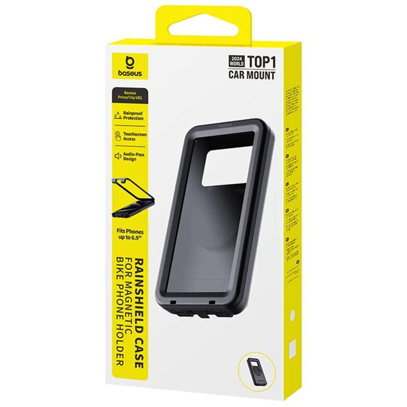Вело- мото-кейс для смартфону Baseus PrimeTrip VB1 RainShield 6.9" (C0013D) Cosmic Black